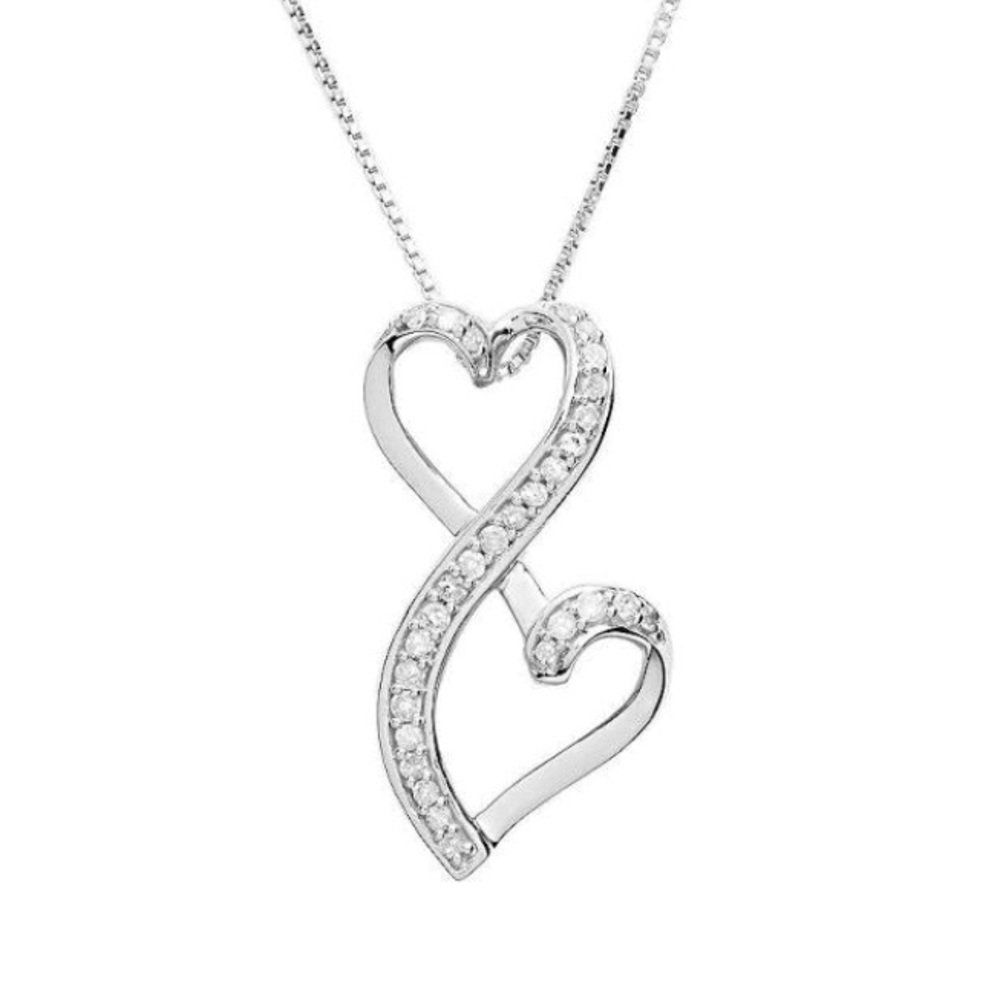 Love Is Forever Double Heart Pendant